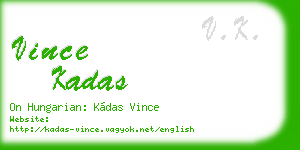 vince kadas business card
